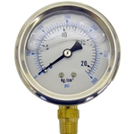 Gauge 2-1/2" Oil Filled 0-250 PSI