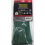 Tie Cable 8" SD Green 100 PK