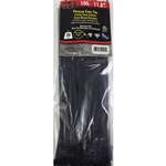 Tie Cable 11.8" SD UV Black 100 PK