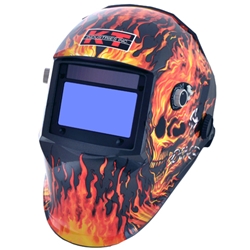 Helmet Auto Dark Flam Skull