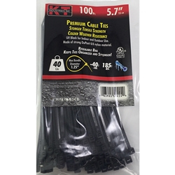 Tie Cable 5.7" LD UV Black 100 PK
