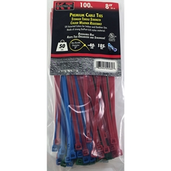 Tie Cable 8" SD Assortment Colors 100 PK