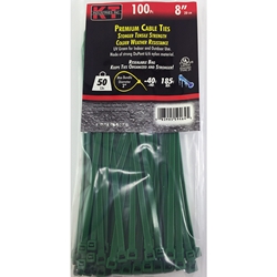 Tie Cable 8" SD Green 100 PK