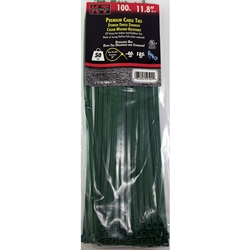 Tie Cable 11.8" SD Green 100 PK